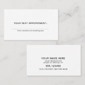 シンプルなドクターセラピストカウンセラー予約カード 名刺 (正面/裏面)