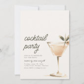 シンプルなドリンク付きパーティー招待状 招待状 (正面)