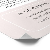 シンプルなニュートラル価格リストテンプレート ポスター (角)