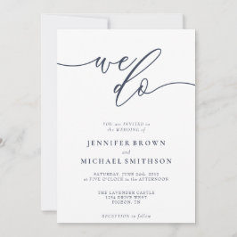 シンプルなネイビーシグネチャー 招待状