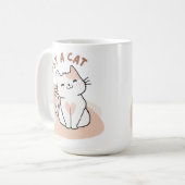 シンプルなネコ好きのためのデザイン | Just A Cat Cute Cat Lover コーヒーマグカップ (正面左)