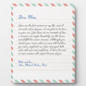 シンプルなノート 手書きのラブレター メッセージ フォトプラーク (正面)