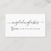 シンプルなハサミの美容師・ヘアスタイリスト 名刺 (正面)