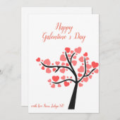 シンプルなハッピーガレンタインの日のホリデーカード シーズンカード (正面/裏面)