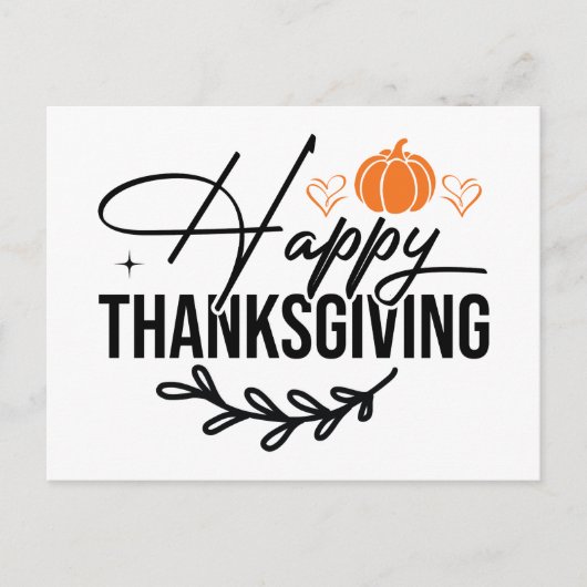 シンプルなハッピースカンクスギンパンプキン ポストカード (正面)
