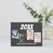 シンプルなハッピーニューイヤー4 個人写真 ポストカード (スタンド正面)