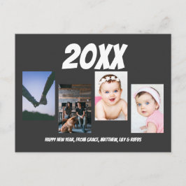 シンプルなハッピーニューイヤー4 個人写真 ポストカード