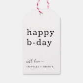 シンプルなハッピーバースデーギフトタグ ギフトタグ (裏面)