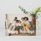 シンプルなハッピーホリデーズの写真満載のカード シーズンカード (スタンド正面)