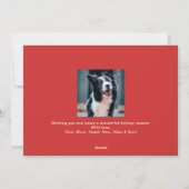 シンプルなハッピーホリデーズの写真満載のカード シーズンカード (裏面)