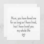 シンプルなハッピーマザーズデーカード シーズンカード (正面/裏面)