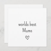 シンプルなハッピーマザーズデーカード シーズンカード (正面/裏面)