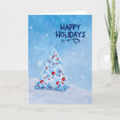 シンプルなハッピー ホリデー クリスマス カード (正面)