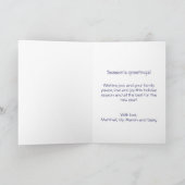 シンプルなハッピー ホリデー クリスマス カード (内部)