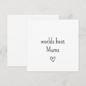 シンプルなハッピー マザーズデー カード (正面/裏面)