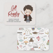 シンプルなハリーポッター ベビーシャワー 封入カード エンクロージャーカード (正面/裏面)