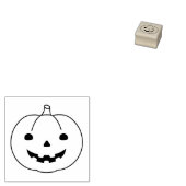 シンプルなハロウィンのカボチャ 1x1 ラバースタンプ (押印)
