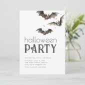 シンプルなハロウィンパーティーの招待状 招待状 (スタンド正面)