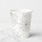 シンプルなハロウィン クモとクモの巣 紙コップ (裏面)