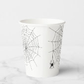シンプルなハロウィン クモとクモの巣 紙コップ (右)