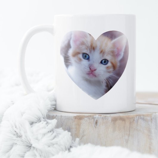 シンプルなハートの写真デザイン コーヒーマグカップ