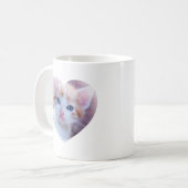 シンプルなハートの写真デザイン コーヒーマグカップ (正面左)