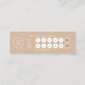 シンプルなハート エレガント ブラック&ホワイト ロイヤリティカード (裏面)