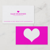 シンプルなハート 名刺 (正面/裏面)