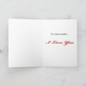 シンプルなハート-挨拶中 カード (内部)