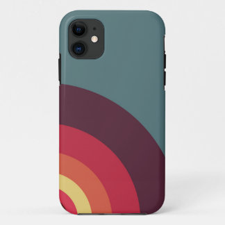 シンプルなハーフサークルレインボーiPhoneケース iPhone 11 ケース