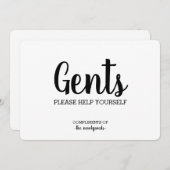 シンプルなバスケットサイン - 男性用 招待状 (正面/裏面)