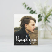 シンプルなバル・ミツヴァのお礼 スター・オブ・デイビッドの写真 ポストカード (スタンド正面)