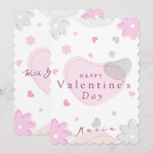 シンプルなバレンタインデーのカード シーズンカード (正面/裏面)