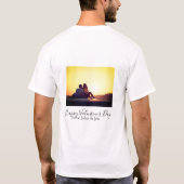 シンプルなバレンタインデーの愛を伝える名前入りフォト Tシャツ (裏面)