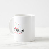 シンプルなバレンタインデー コーヒーマグカップ (正面左)