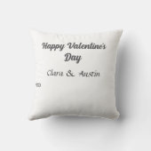 シンプルなバレンタインデー　名前　日付 クッション (裏面)