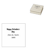 シンプルなバレンタインデー 名前 日付 ラバースタンプ (押印)