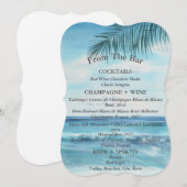 シンプルなバーからのウェディング バー メニュー カード (正面/裏面)