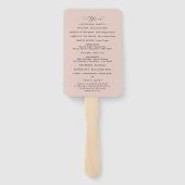 シンプルなバーガンディーとブッシュの花のウェディングセレモニー ハンドファン (裏面)