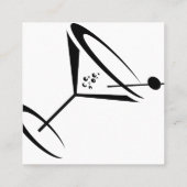 シンプルなバーテンダーのプロフィール スクエア名刺 (裏面)