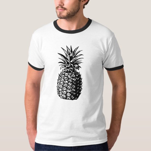  シンプルなパイナップルのアート作品 Tシャツ (正面)