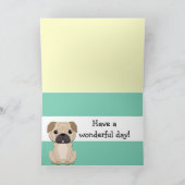 シンプルなパグのバースデー・カード カード (内部)