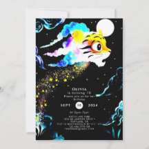 シンプルなパステルカラーの虎の誕生日