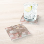 シンプルなパターン-円 ガラスコースター (アングル)