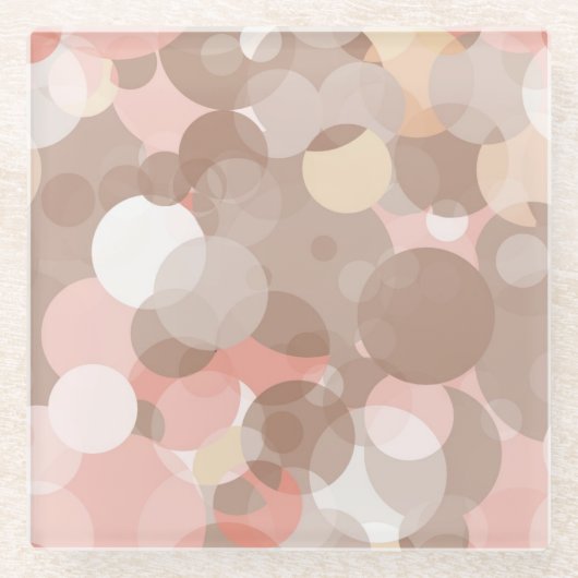 シンプルなパターン-円 ガラスコースター (正面)