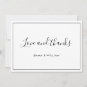 シンプルなパーソナライズされたお礼のフラットカード サンキューカード (正面)