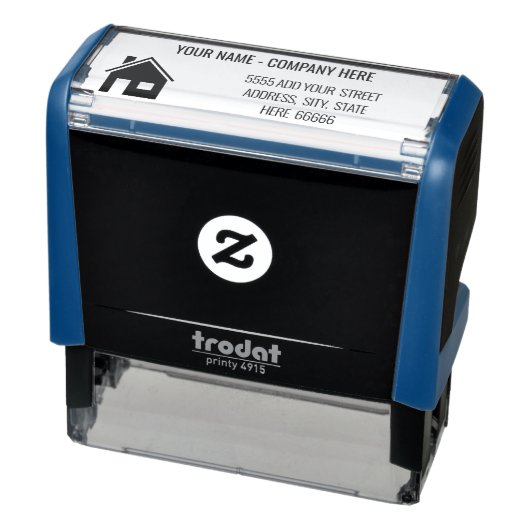 シンプルなパーソナライズネームロゴ住所スタンプ セルフインキングスタンプ (商品)