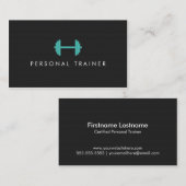 シンプルなパーソナルトレーナーのフィットネスの名刺 名刺 (正面/裏面)