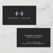 シンプルなパーソナルトレーナーのフィットネスの名刺 名刺 (正面/裏面)