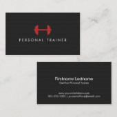 シンプルなパーソナルトレーナーのフィットネスの名刺 名刺 (正面/裏面)